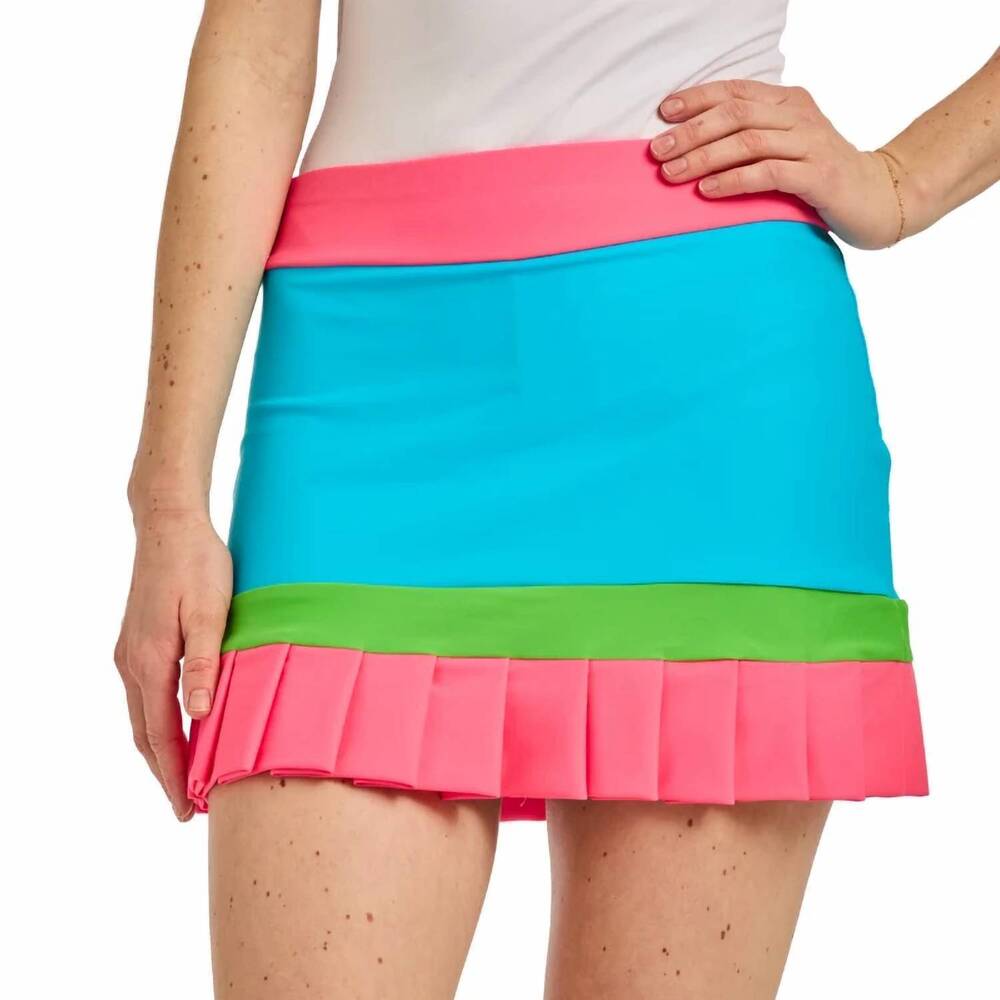 NEW TZU TZU darby skort in capri-punch-grasshopper